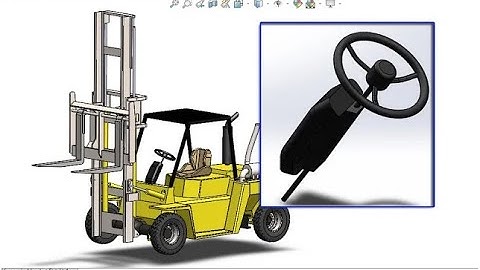 Solidworks Tutorial - Forklift Part 16:  How to Make Steering Wheel
