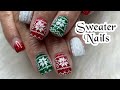 Christmas Sweater Nails | Acrylic Nails| Watch Me Work Christmas Nails | Day 3