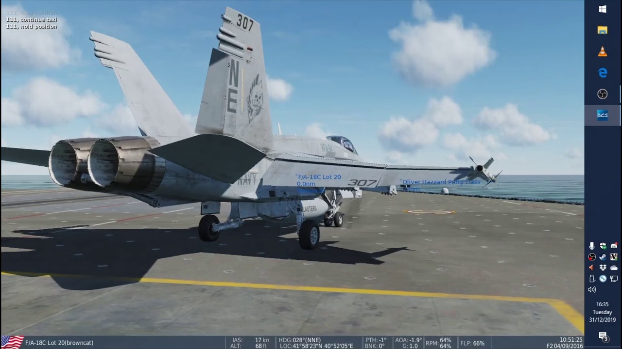 change view on f18 carrier landing