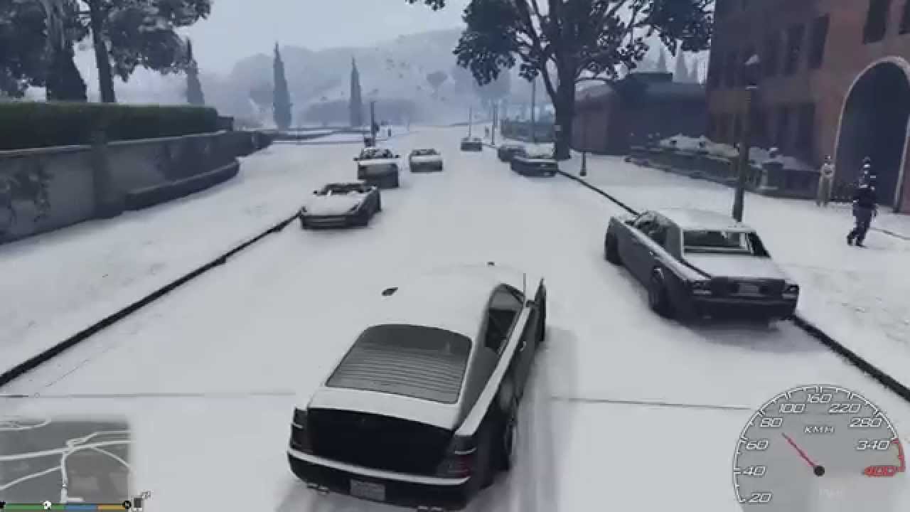 SNOW in GTA 5! (SINGLEPLAYER SNOW MOD) YouTube