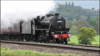 44871 & 47746 on The Bath & Gloucester Steam Express along the River Avon 27/04/24