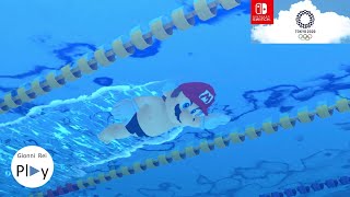Mario NUOTO Olimpiadi 2020 Tokyo Nintendo Switch HD Gameplay - con Mario, Sonic e Peach in piscina. screenshot 2