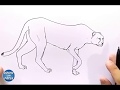 Doodle Drawing Art - How to face drawing  "Cheetah" Easy drawings -