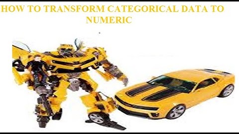 Preprocessing in machine learning- to transform CATEGORICAL data TO NUMERIC data