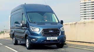 blue ford transit van