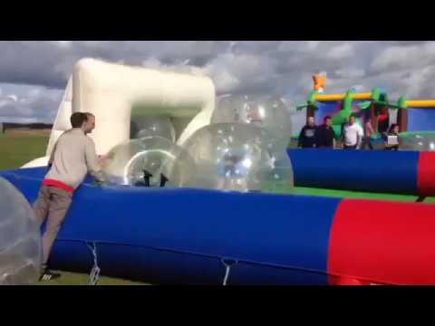 football score Zorb football splash inflatables glasgow