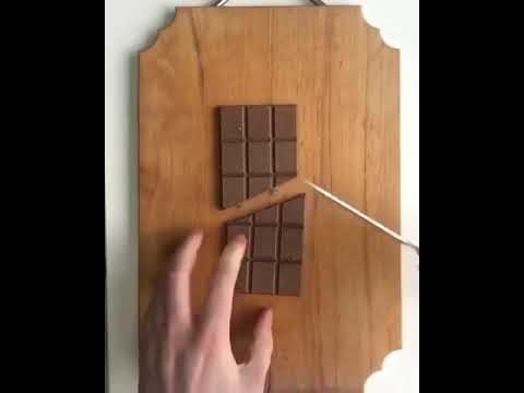 как незаметно сесть одну дольку шоколада ФОКУС #010