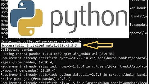 Install matplotlib & Pandas Python