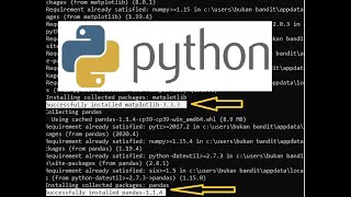 Install matplotlib & Pandas Python
