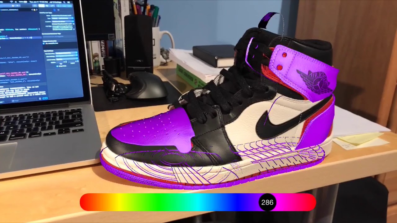 Augmented Reality Nike Air Jordan color 