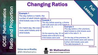 Changing Ratios | Mr Mathematics
