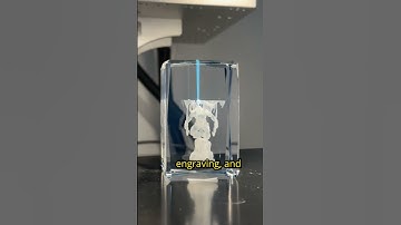 Laser Creates 3D Image Inside Glass Cube — No Touching#LaserEngraving, #InsideGlass, #3DCrystalArt