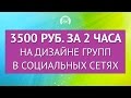 Кейс 3500 руб.  за 2 часа на дизайне групп в соцсетях