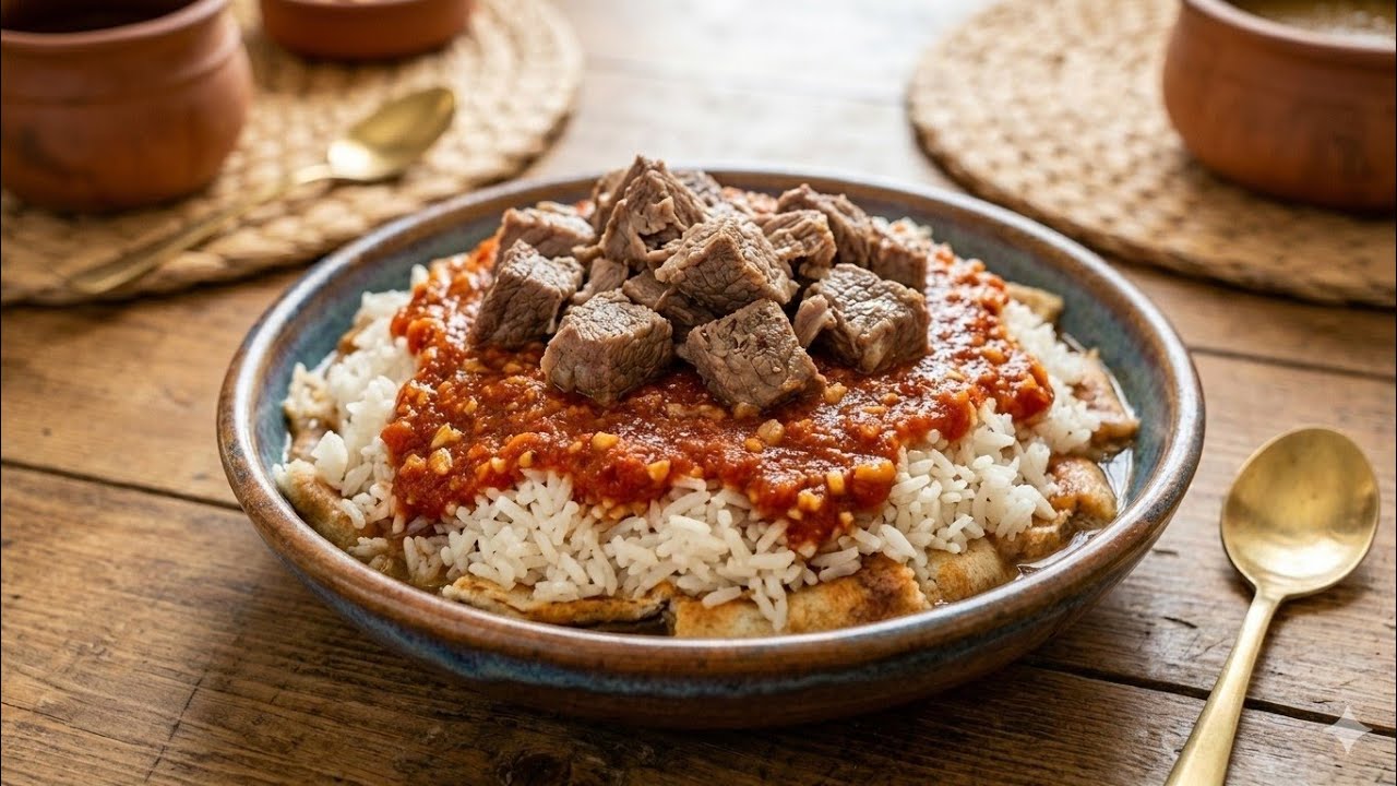 أطعم صينية فتة مصري في العالم ! جربيها وهتدعيلي 👌