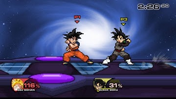 SSF2  :  Gohan SSJ  VS Black Goku  |  Link In The Descritpion