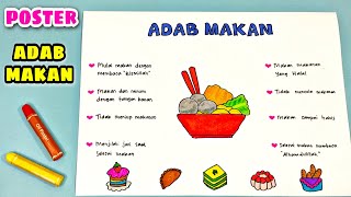 Gambar Poster Adab Makan || Gambar Poster Aturan Makan
