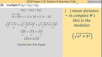 Maths screencast 2018 Paper 1 LC OL Question 2