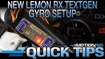 Programming a Lemon RX 2.1 Gyro with TextGen from your Transmitter | Motion RC Quick Tip