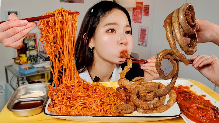 바삭하게 튀긴 통대창과 통곱창 그리고 불닭볶음면 먹방 (통대창 맛있게 굽는 법!)💖 Mukbang