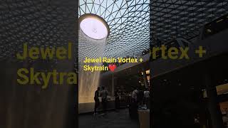 🌈✨ Jewel Rain Vortex + Skytrain 🚆💦 #singapore #Jewel #changiairport #love #amazing