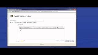 Using the Equation Editor in Blackboard 9.1