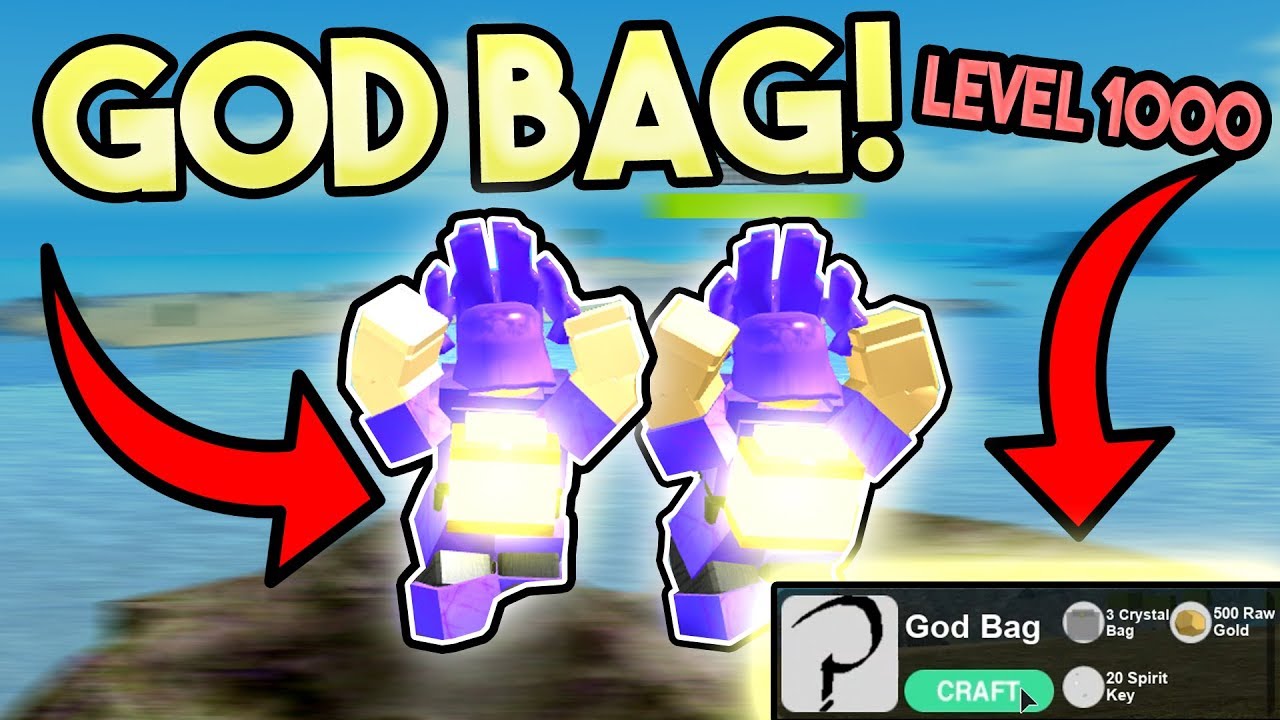 Getting The God Bag And Level 1000 Roblox Booga Booga Youtube - roblox booga booga opening cases