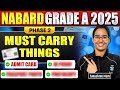 Things to Carry in NABARD Grade A Phase 2 2025 | Documents Required at NABARD Grade A Exam Center