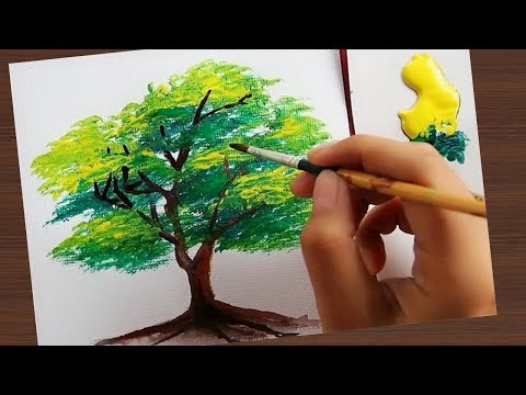 วีดีโอ: วิธีการทาสีต้นไม้ด้วยสีน้ำ