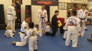 August 2016 Tiny Tiger belt test at @ Victory Martial Arts of Okemos