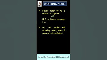 Important exam tips- IGCSE and A Level Accounting
