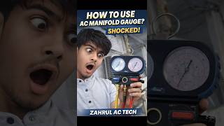 ac manifold gauge /ac video #shorts #airconditioner #work #repair