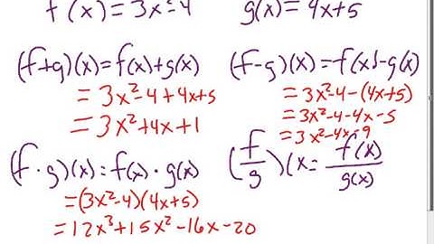 1-2 Composition and operations of functions