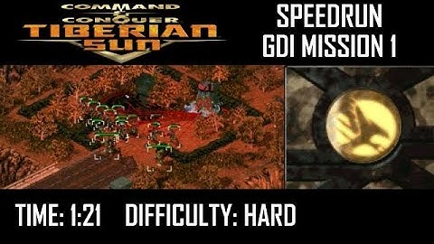 SPEEDRUN: C&C Tiberian Sun GDI Mission 1 (Hard). NO GLITCH.