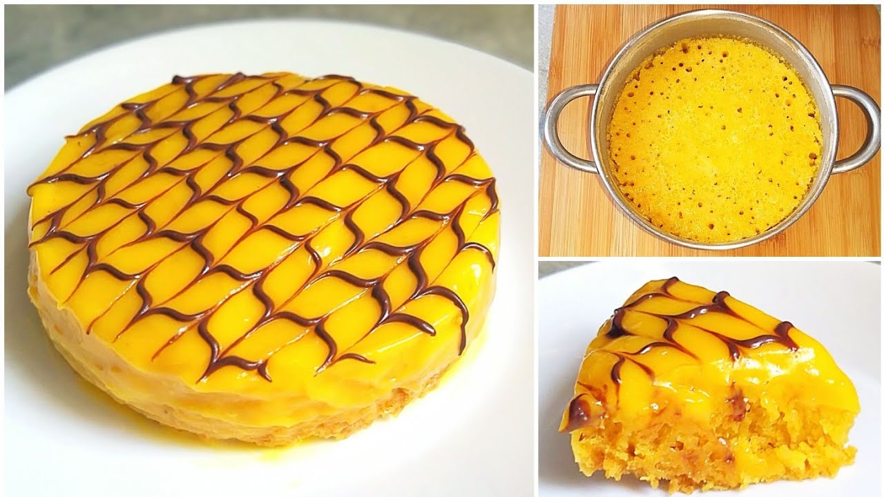 Eggless Mango Cake In Sauce Pan Mango Cake Eggless Without Oven Mango Cake Recipe Youtube