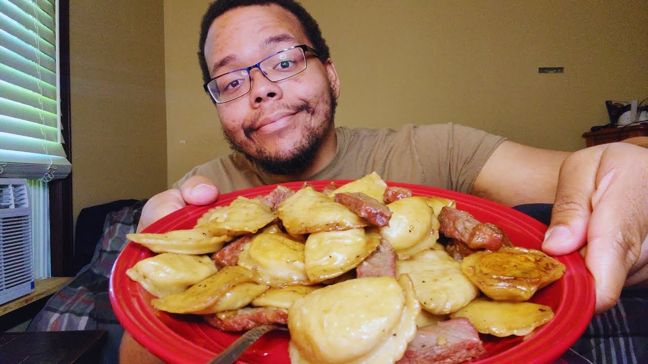 ASMR Tofu Dumplings and Steak Mukbang