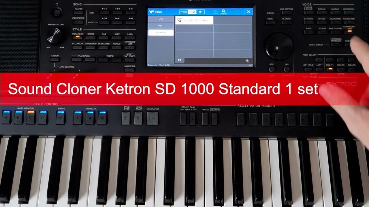 Ketron SD1000 Standard set for Genos & Yamaha PSR S & PSR SX. Yamaha