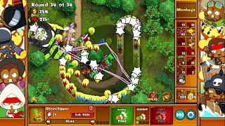 Lets Play Bloons Monkey City ZOMG Cluster Chaos Impoppable Big Hook Heavy Forest No Commentary 1624