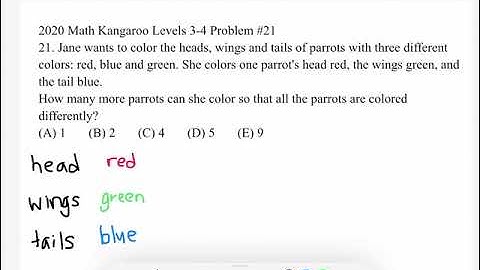 2020 Math Kangaroo Levels 3-4 Problem #21