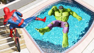 GTA 5 SPIDERMAN vs HULK Epic Ragdolls (Fails & Funny Moments)