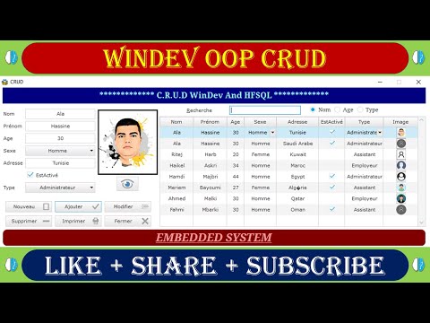WinDev OOP CRUD | Create , Read , Update , Delete , Search , Print ...