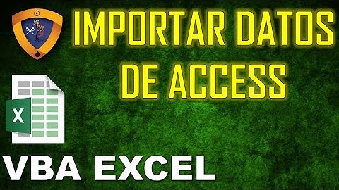 Importar datos de Access a Excel VBA ADO
