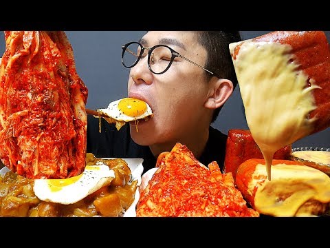 MUKBANG 도톰한 카레밥(<strong>Curry</strong> Rice)과 처음보는 통스팸(SPAM)든든한 먹방 ASMR <strong>REAL</strong> EATING SHOW