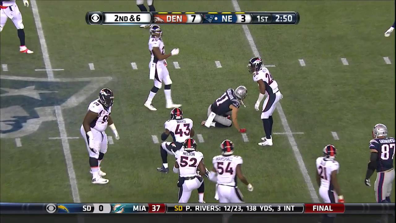 TJ Ward good hit on Edelman