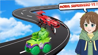 BALAPAN MAUT ANTARA MOBIL MOBIL SUPERHERO !!! SPIDERMAN NGAPA BEGITU MOBILNYA OY !!!