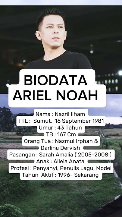 Ariel Noah : Biodata Lengkap❗#shorts #ariel #penyanyi