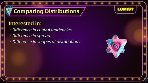 Comparing Distributions of a Quantitative Variable