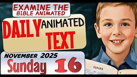 JW DAILY ANIMATED TEXT 🔵MILDNESS. ✅ EXAMINE THE BIBLE ANIMATED