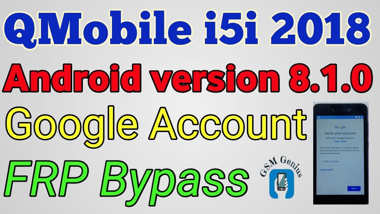 QMobile i5i 2018 , QMobile i5i 2019 FRP BYPASS Without  PC Android 8.1.0 remove 100%