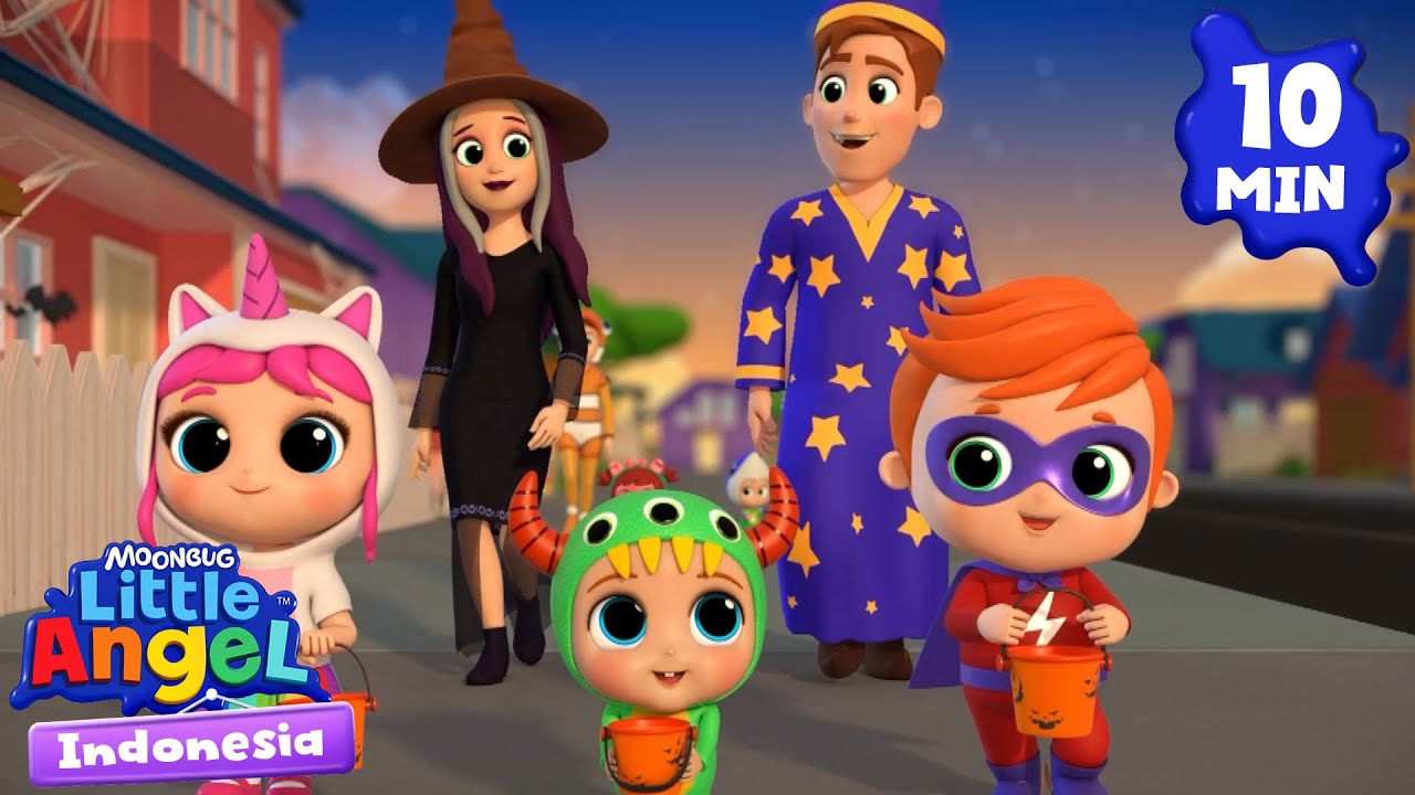 Makan Permen di Malam Halloween | Little Angel Indonesia | Kartun dan Lagu Anak Favorit