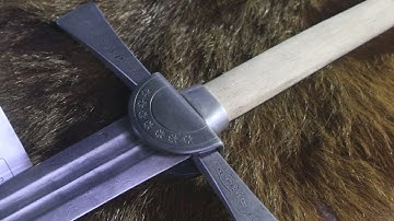 Forging a pattern welded knightly sword, part 8, etching and making handle fittings